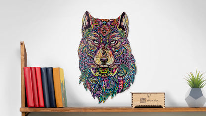 Woodvio™ Loup Puzzle en bois (48 x 30 cm)