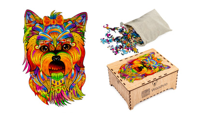 Puzzle en bois Woodvio™ Yorkie (46 x 31 cm)