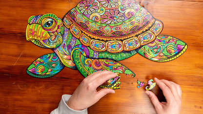 Puzzle en bois Tortue Woodvio™ (31 x 52 cm)