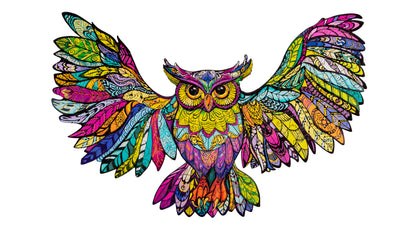 Woodvio™ Puzzle en bois Hibou (32 x 49 cm)