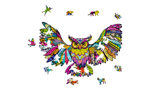 Woodvio™ Puzzle en bois Hibou (32 x 49 cm)