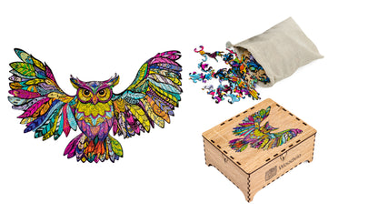 Woodvio™ Puzzle en bois Hibou (32 x 49 cm)