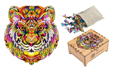 Puzzle en bois Tigre Woodvio™ (38 x 34 cm)